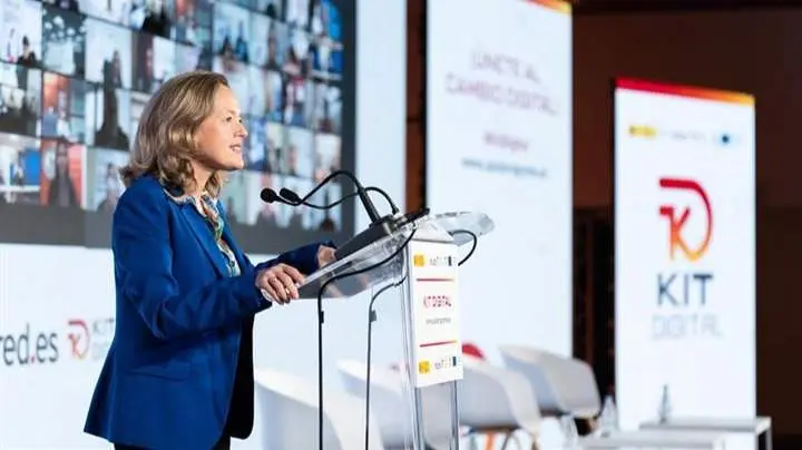 Nadia Calviño en la presentación de 'Kit Digital' - Foto del Ministerio de Economía