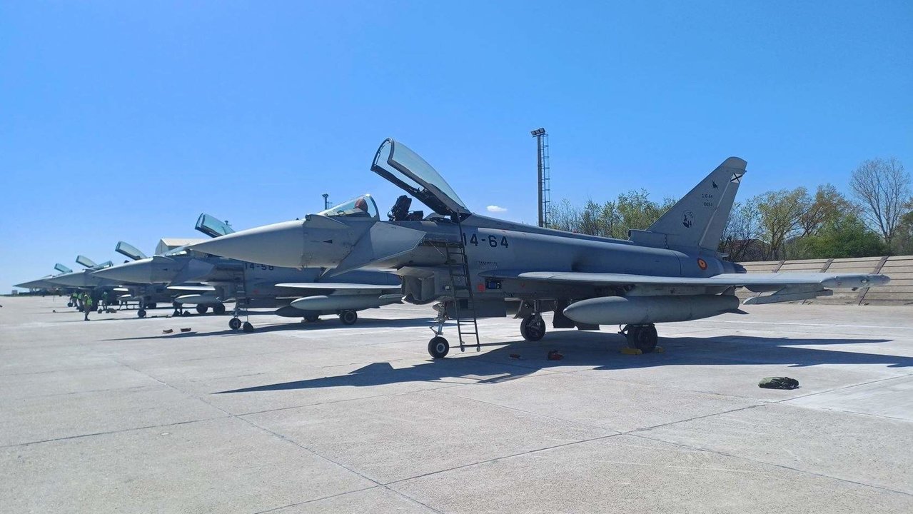 Eurofighter del Ala 14 en la Base Aérea 'Mihail Kogalniceanu' - Foto del Estado Mayor de la Defensa