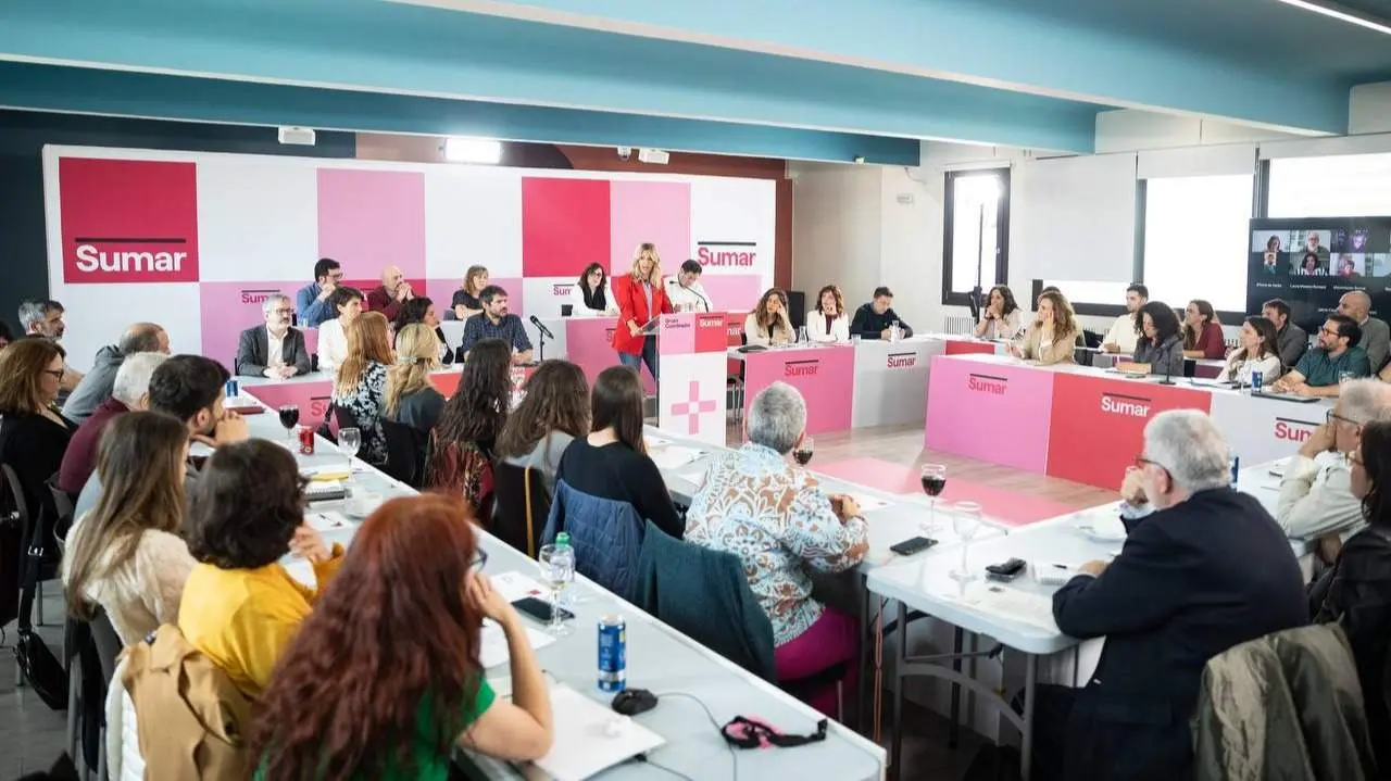 La reunión del Grupo de Coordinación que eligió a la primera Ejecutiva de Sumar - Foto de Sumar