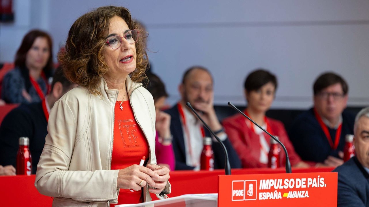 María Jesús Montero, durante su intervención en el Comité Federal - Foto del PSOE