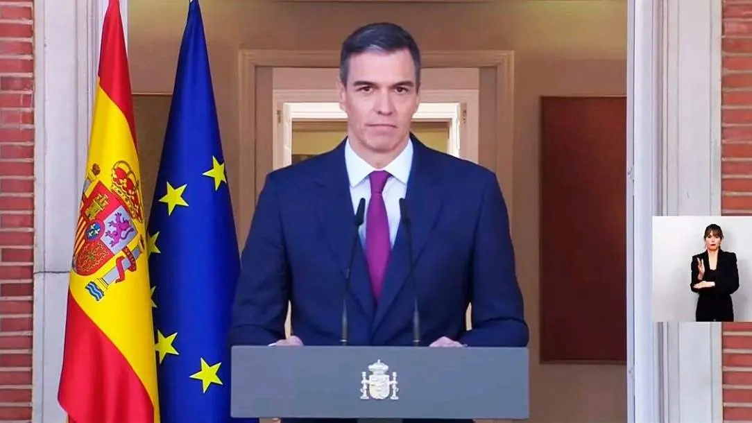 Sánchez comparecencia Moncloa - Captura emisión