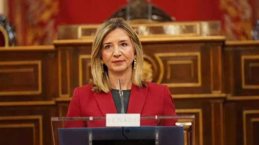 La portavoz del PP en el Senado, Alicia García, durante una intervención | Foto del PP