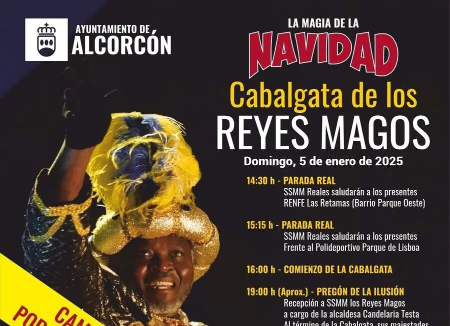 Cartel de la cabalgata de Reyes de Alcorcón | Foto de Ayuntamiento de Alcorcón