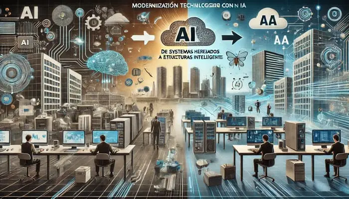 Modernización tecnológica con IA: De sistemas heredados a estructuras inteligentes