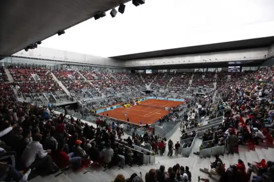 Imagen de archivo. Interior Caja Mágica durante competición deportiva