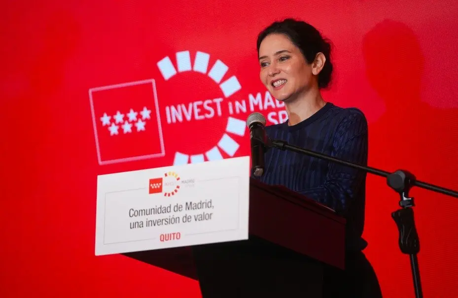 Isabel Díaz Ayuso en Quito en un encuentro con  empresarios de Ecuador organizado por Invest in Madrid - Foto Comunidad de Madrid