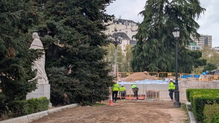 Obras en los Jardines de Sabatini - Foto Ayuntamiento de Madrid
