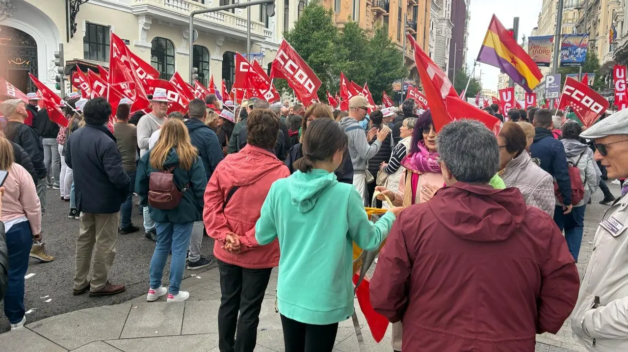 Manifestación por el día 1 de mayo en las calles de Madrid - Servimedia