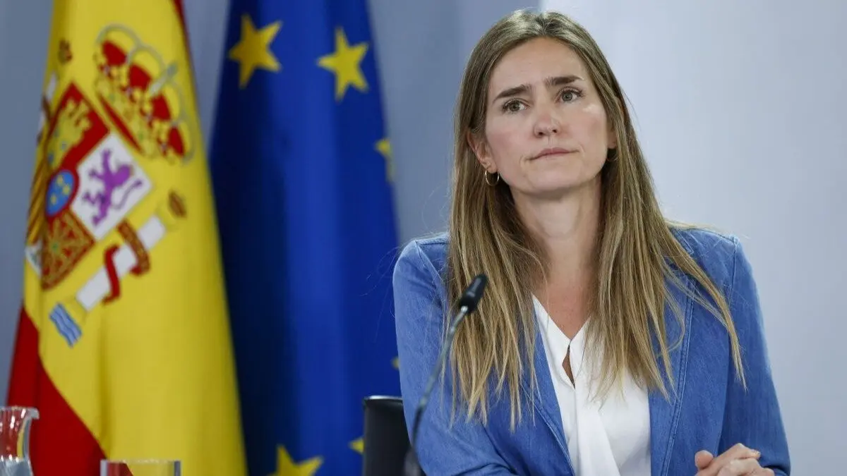 La vicepresidenta tercera, Sara Aagesen, en una rueda de prensa - La Moncloa