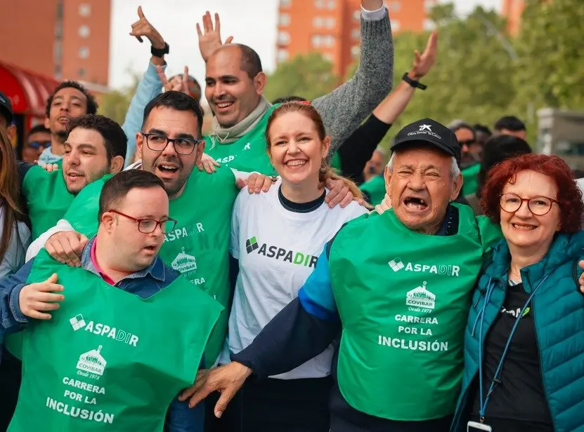 La consejera Dávila durante su participación en la XXIX Carrera por la Inclusión de ASPADIR, en Rivas Vaciamadrid - Foto Comunidad de Madrid