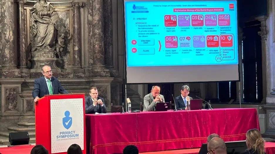 El consejero López-Valverde, en la Privacy Symposium Conference 2025 - Foto Comunidad de Madrid
