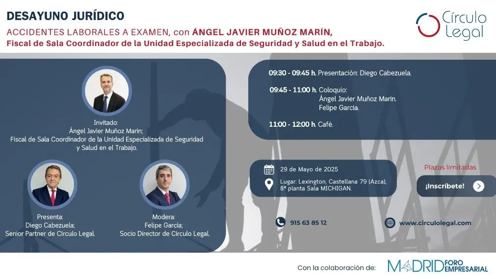 Desayuno jurídico Madrid Foro Empresarial accidentes laborales
