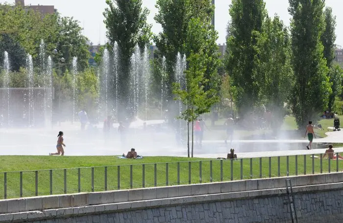 Imagen de archivo de chorros refrescantes