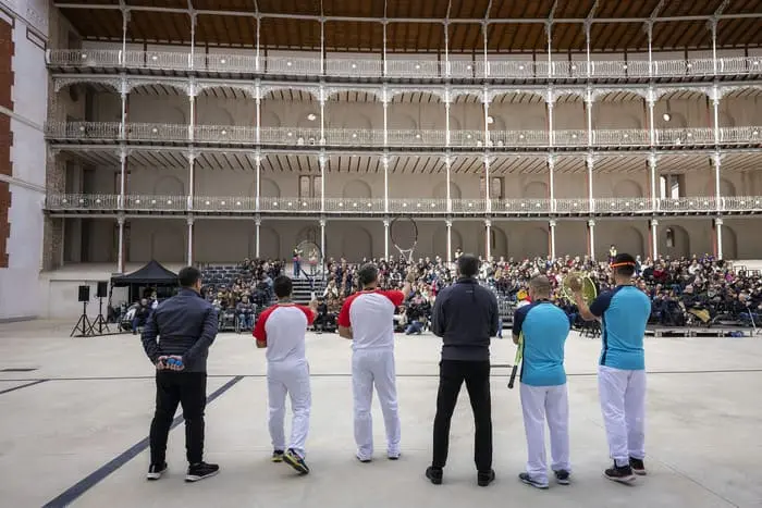 Exhibición de pelota vasca en Beti Jai. Imagen de archivo