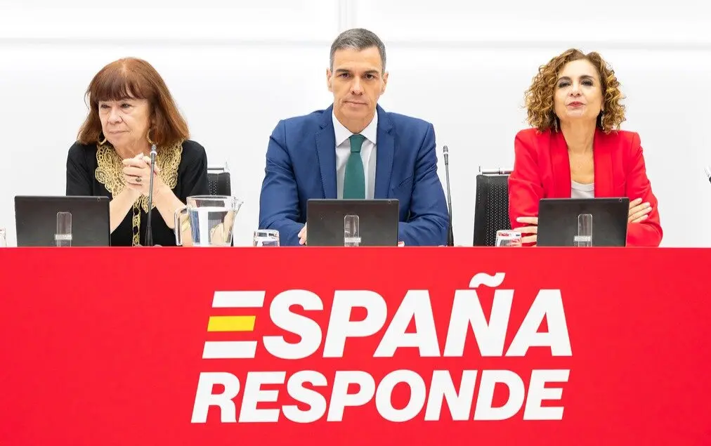 Pedro Sánchez en la Comisión Ejecutiva Federal en la sede de Ferraz - Foto PSOE