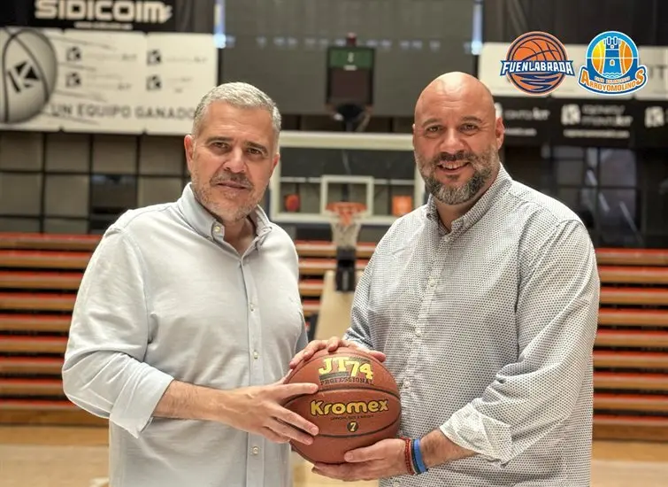 En la imagen Borja Rupérez (izquierda) y Luis Rodríguez (derecha). Departamento de Comunicación del Club Baloncesto Fuenlabrada