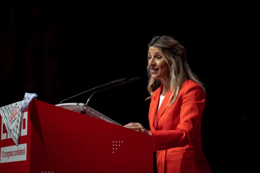Yolanda Díaz en su intervención | Foto de CCOO
