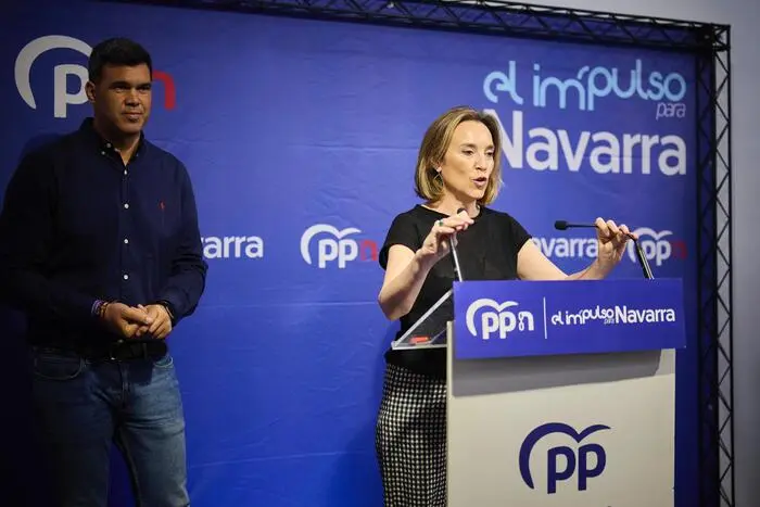 Gamarra durante su comparecencia | Foto del Partido Popular