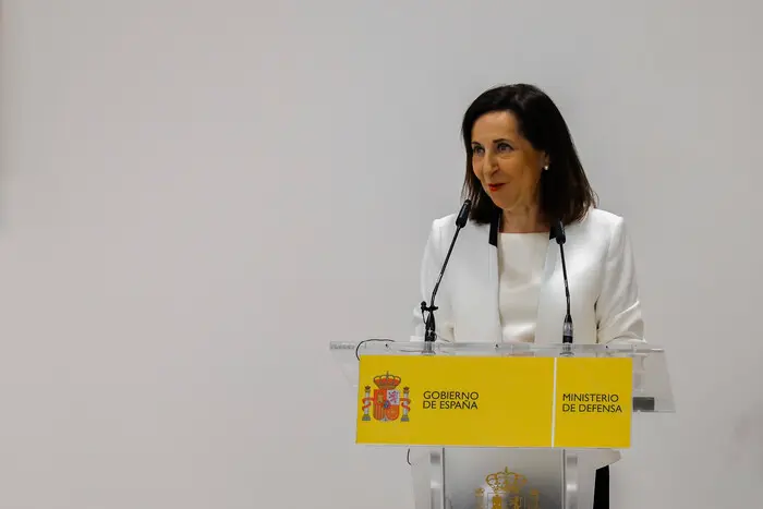 Margarita Robles durante un acto esta semana | Foto del MDE/Rubén Somonte