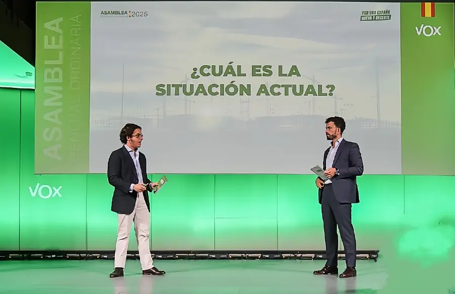 En la imagen, José María Figaredo y Carlos H. Quero, que presentaron el acto de Vox
