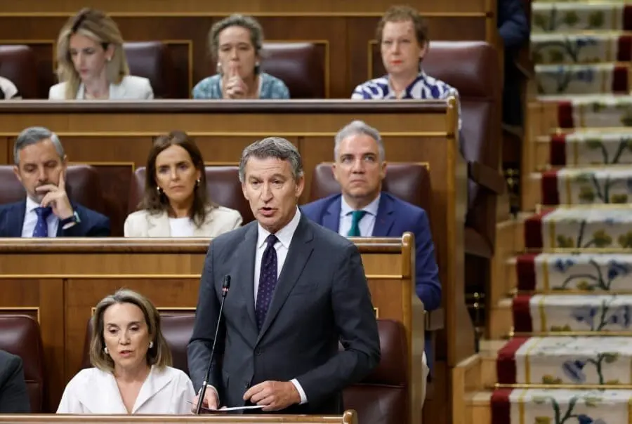 Feijóo en una intervención en el Congreso | Foto del Congreso