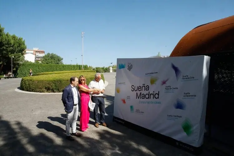 Carabante, Izquierdo y Peón durante la presentación del concurso de ideas Sueña Madrid 2025