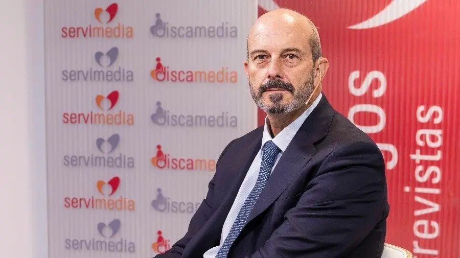Rollán en un momento de la entrevista con Servimedia | Foto de Jorge Villa
