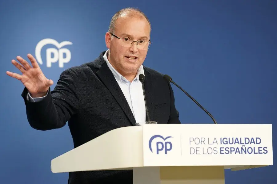 Tellado en una rueda de prensa de su partido | Foto del PP