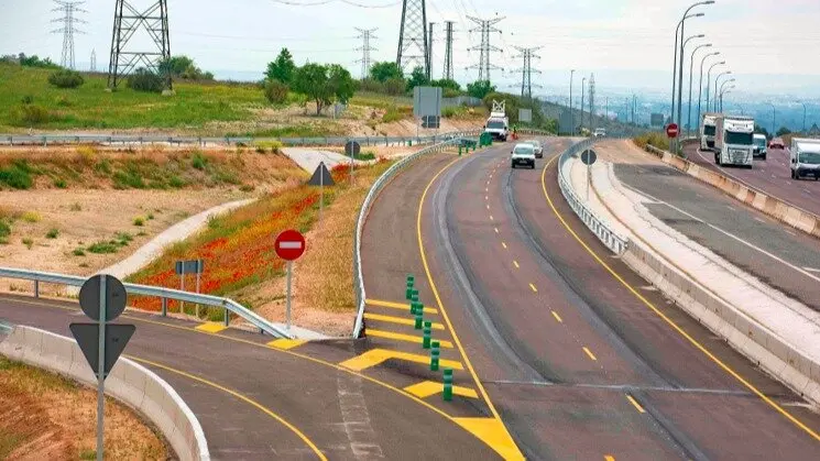 Parte de la M-50 que se verá afectada por las obras - Foto del Ayuntamiento de Rivas