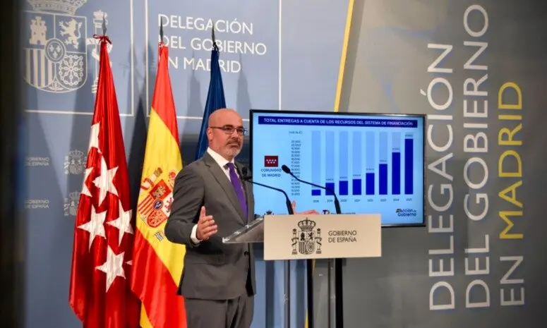El delegado del Gobierno en Madrid, durante la presentación del Balance del primer semestre de 2025 - Foto Delegación del Gobierno en Madrid