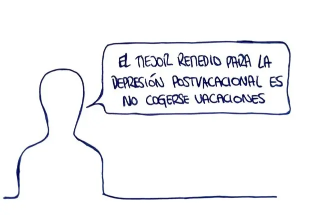 Depresión postvacacional - Las Viñetas de Manuel Franganillo