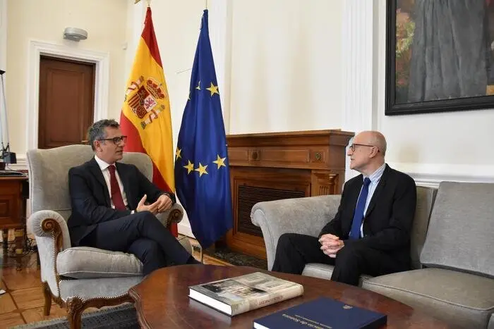 Félix Bolaños y Manuel Villoria este viernes | Foto del Ministerio de la Presidencia, Justicia y Relaciones con las Cortes