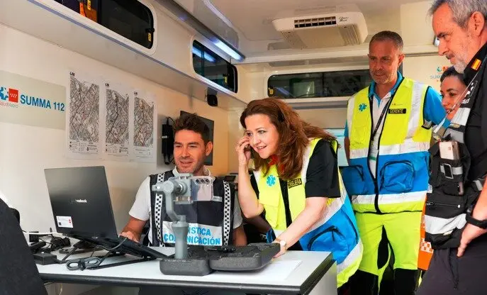 La consejera de Sanidad ha visitado hoy el operativo asistencial en San Sebastián de los Reyes - Foto Comunidad de Madrid