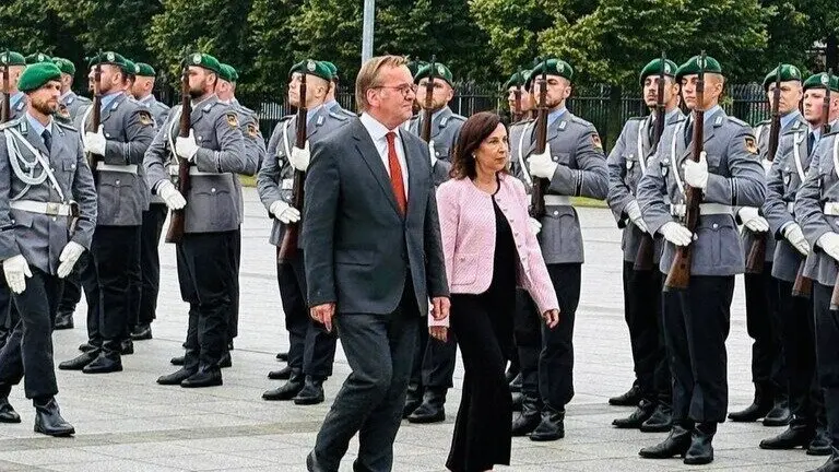 Robles y Pistorius este jueves en Berlín | Foto del MDE