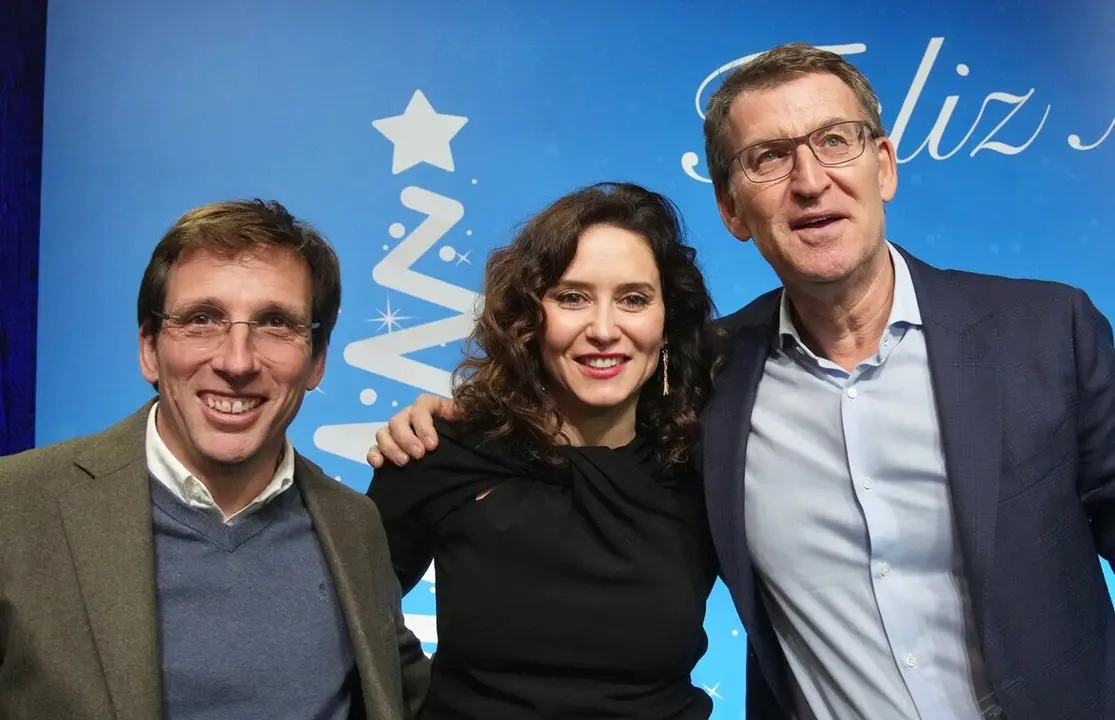 Alberto Núñez Feijóo, Almeida y Ayuso - PP