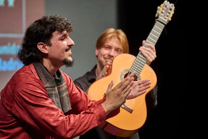 Madrid 05/09/2025.-  Presentación del festival Suma Flamenca 2025
 
Con la asistencia de varios artistas en cartel y la actuación especial de Al-Blanco & El Peli

El director de Suma Flamenca, Antonio Benamargo, presenta la 20ª edición del festival Suma Flamenca de la Comunidad de Madrid

 /PABLO LORENTE