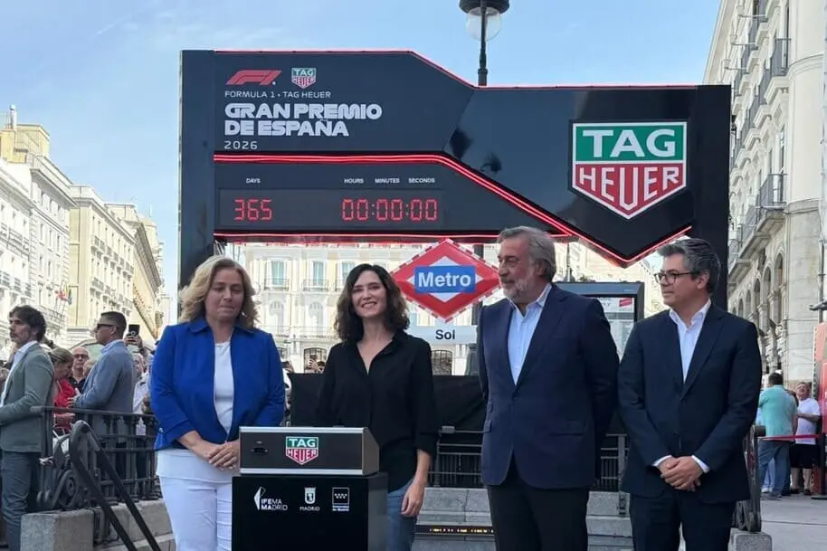 Isabel Díaz Ayuso en la presentación de la cuenta atrás | Foto de Servimedia