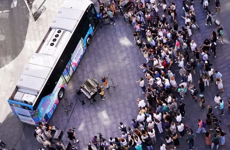 Momento de actuación sorpresa SEM en Gran Vía