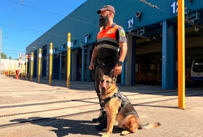 Vigilancia con perros depósitos de Metro - Foto Comunidad de Madrid
