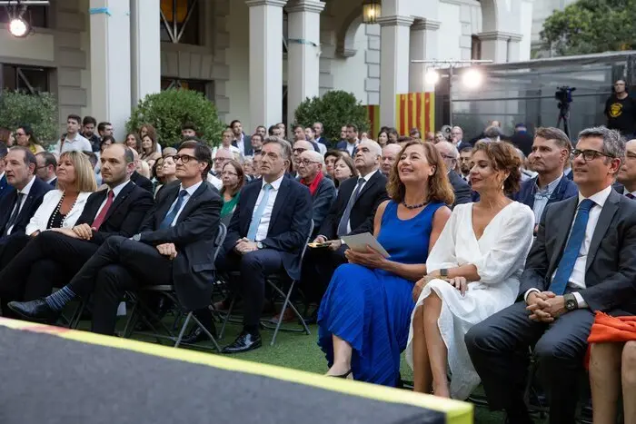 Montero e Illa en la celebración de la Diada en Madrid | Foto de redes sociales de Francina Armengol