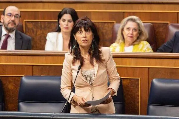 Ana Redondo interviene en la sesión de control al Gobierno en el Congreso | Foto de PSOE