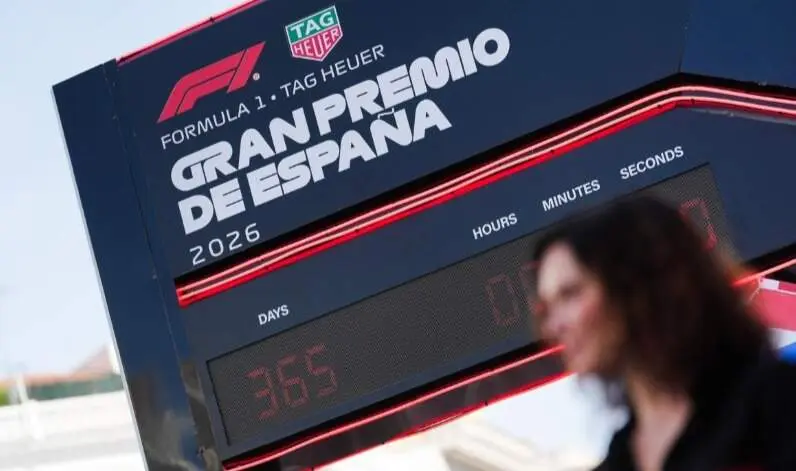 Ayuso, durante un acto de presentación del Gran Premio de Fórmula 1 - Foto de archivo de la Comunidad de Madrid