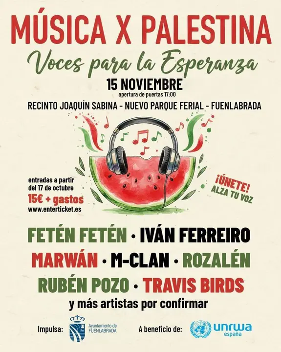 Cartel Musica para Gaza