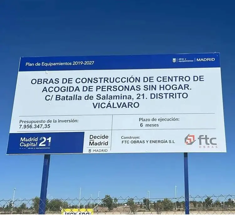 Parcela donde se ubicará el centro | Foto del Ayuntamiento de Madrid