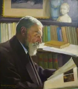Retrato de Ricardo Fuente en la Hemeroteca Municipal