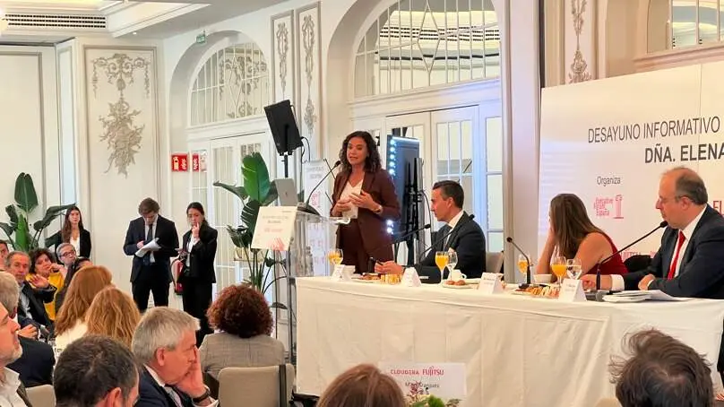 La consejera Elena Liria, en un desayuno informativo organizado por Executive Fórum - Foto Comunidad de Madrid