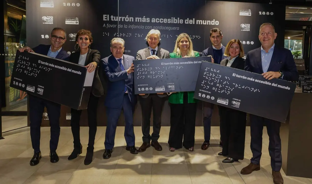 Los promotores del proyecto, durante la presentación - Foto de Carrefour