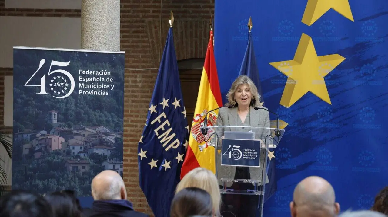 Hidalgo, durante la inauguración de la jornada ‘Visualización de los fondos europeos en las entidades locales: 45 años transformando desde lo local’