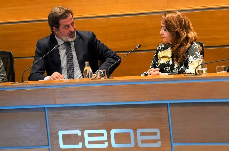 La consejera Matute, en la reunión de la Comisión de Sanidad de la Confederación Española de Organizaciones Empresariales (CEOE) - Foto Comunidad de Madrid