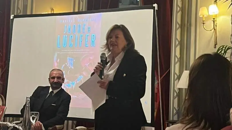 Maribel Barreiro durante la presentación de Jaque a Lucifer
